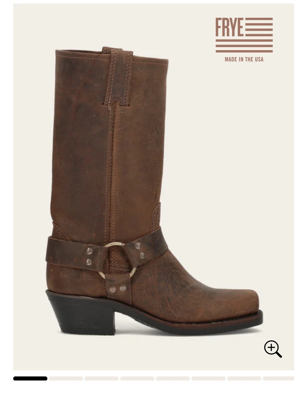 Frye Brown Leather 12R Harness Boots